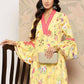 Ahalyaa Women's Traditional wear Kurta - Yellow | Swadesiicart