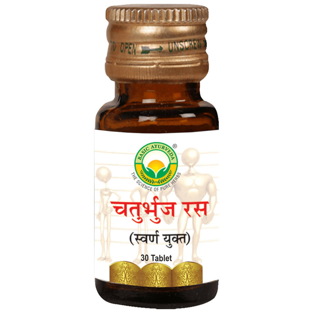 Basic Ayurveda Chaturbhuj Ras (with Gold) Tablet | Swadesiicart