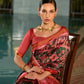 Vishnu Weaves Women's Green Banarasi Silk Patola Printed Saree with Blouse - Swadesiicart