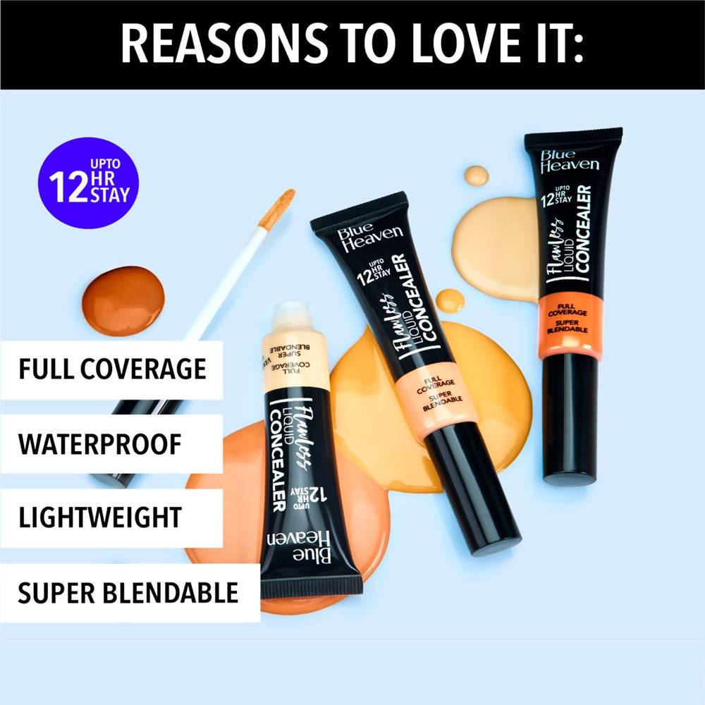 Blue Heaven Flawless Liquid Concealer Vanilla - Limited Time Offer - Swadesiicart