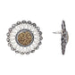 Joban Fashion Women Round Shape Dual Tone Brass Earrings | Swadesiicart