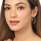 NVR Women Silver Toned Beaded Circular Earrings | Swadesiicart