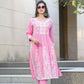 BulBul Arushi Pink Rayon Kurta Set with Lucknowi Work - Swadesiicart