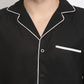 Jainish Men's Black Cotton Solid Night Suits ( GNS 003Black ) | Swadesiicart