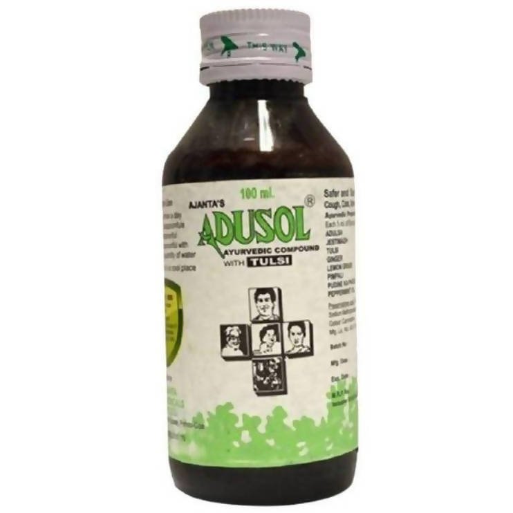 Ajanta's Adusol Ayurvedic Compound With Tulsi Syrup | Swadesiicart
