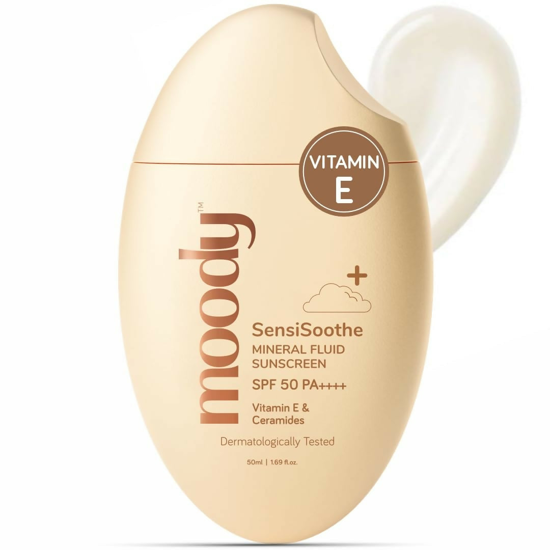 Moody SensiSoothe Mineral Brightening Sunscreen Serum with Ceramides & Rice - Swadesiicart