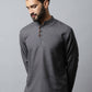 Even Apparels Grey Color Pure Cotton Men's Kurta With Side Placket (SLD1202) | Swadesiicart