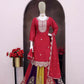 Anaita Magenta Heavy Chinon Stitched Suit with Embroidery & Sequence Work
