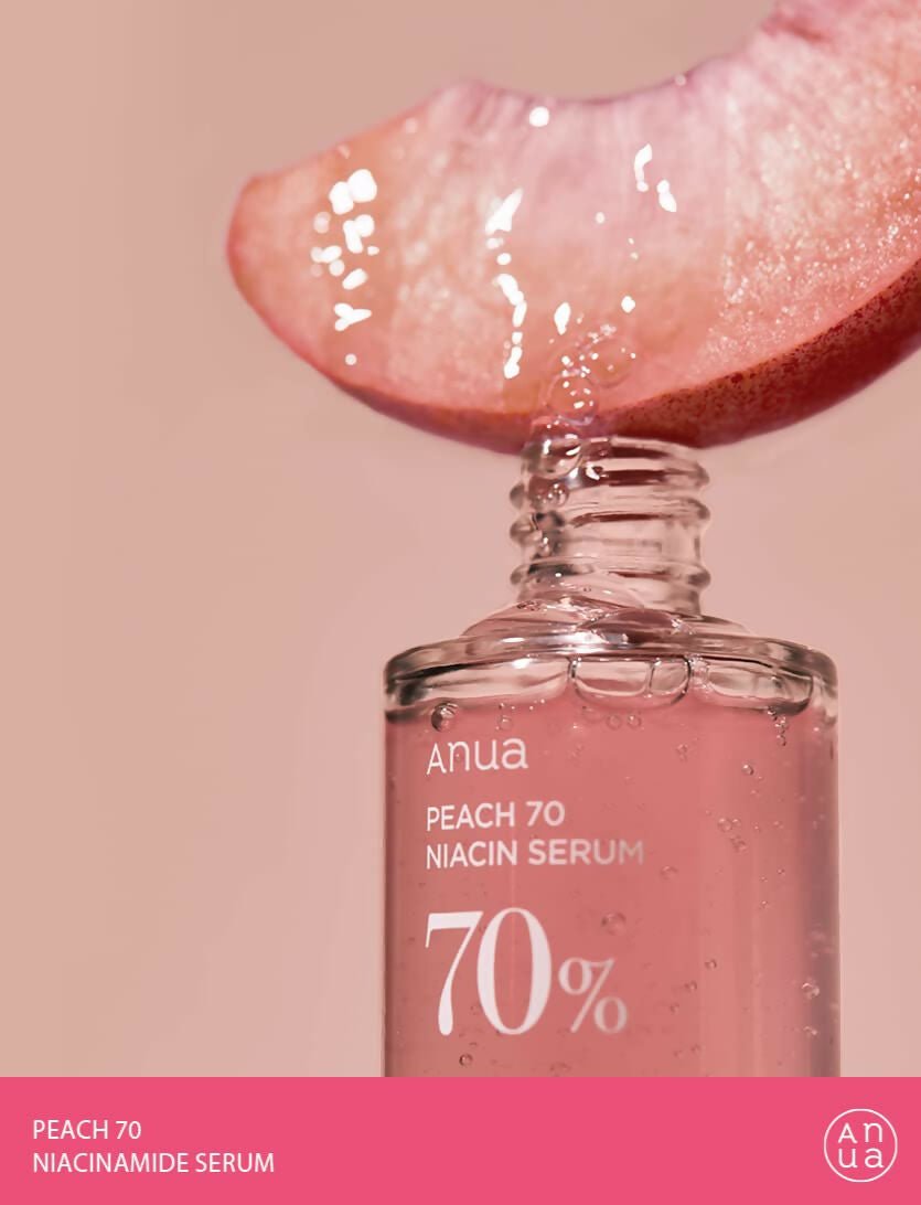 Anua Peach 70% Niacinamide Serum Brightening Hydrating Face Serum, Reducing Melanine Daily Clean Beauty - Korean Skincare | Swadesiicart