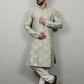 Neera Trendz Olive Soft Parbon Silk Embroidered Men's Kurta Pyjama - Swadesiicart