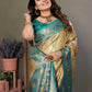 Anaita Golden Tissue Silk With Weaving Saree With Blouse
