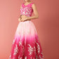 House of Panchhi Rose Tone Shadding Net Sequinse Work Lehenga & Blouse, Dupatta | Swadesiicart