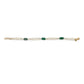 Gold-Polished White Green Pearl Beaded Anklets - Ruby Raang | Swadesiicart