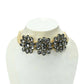 Mominos Fashion Joharkamal Gold-Polished Brass Finish Stone Choker For Women & Girls (Grey) | Swadesiicart