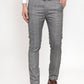 Jainish Men's Grey Checked Formal Trousers | Swadesiicart