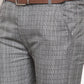 Jainish Men's Grey Checked Formal Trousers | Swadesiicart