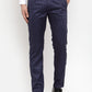 Jainish Men's Blue Cotton Striped Formal Trousers ( FGP 255Navy-Blue ) | Swadesiicart