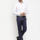 Jainish Men's Blue Cotton Striped Formal Trousers ( FGP 255Navy-Blue ) | Swadesiicart