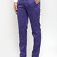 Jainish Men's Blue Cotton Striped Formal Trousers ( FGP 255Royal-Blue ) | Swadesiicart