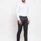Jainish Men's Black Cotton Solid Formal Trousers ( FGP 258Charcoal ) | Swadesiicart