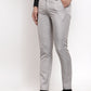 Jainish Men's Grey Cotton Solid Formal Trousers ( FGP 258Light-Grey ) | Swadesiicart