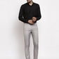 Jainish Men's Grey Cotton Solid Formal Trousers ( FGP 258Light-Grey ) | Swadesiicart