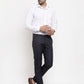 Jainish Men's Black Cotton Checked Formal Trousers ( GP 259Black ) | Swadesiicart