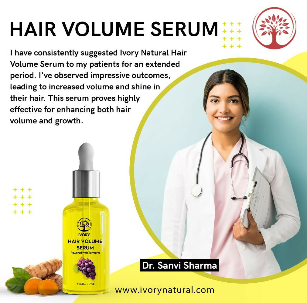 Ivory Natural Hair Volume Serum For Hair Thinning And Healthier Growth | Swadesiicart