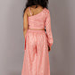 Lil Drama Fusion Fair Girls Peach Crop Top With Palazzo Co-Ordinate Set - Swadesiicart