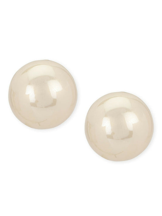 Cream Shine Pearl Studs- Ruby Raang | Swadesiicart