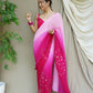 Vamsee Antara Pink Georgette Saree - Swadesiicart