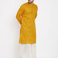 Even Apparels Yellow Rayon Wedding Men's Kurta For Haldi | Swadesiicart
