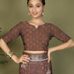 Shree Shyam Fashion Cotton Brown Saree