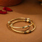NVR Women Set of 2 Gold-Polished Traditional Bangles - Swadesiicart