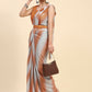 Orange Polyester Solid Ready to Wear Saree with stitched Blouse - Aayan | Swadesiicart