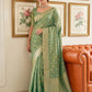 Anaita Green Woven Tissue Silk Saree With Blouse