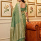 Anaita Green Woven Tissue Silk Saree With Blouse