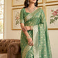 Anaita Green Woven Tissue Silk Saree With Blouse