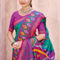 Anaita Green Silk Saree With Blouse Piece