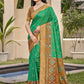 Anaita Green Silk Saree With Blouse Piece