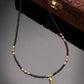 NVR Women Ethnic Gold-Polished Beaded Mangalsutra - Swadesiicart