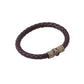 NVR Men's Brown Leather Bracelet - Swadesiicart