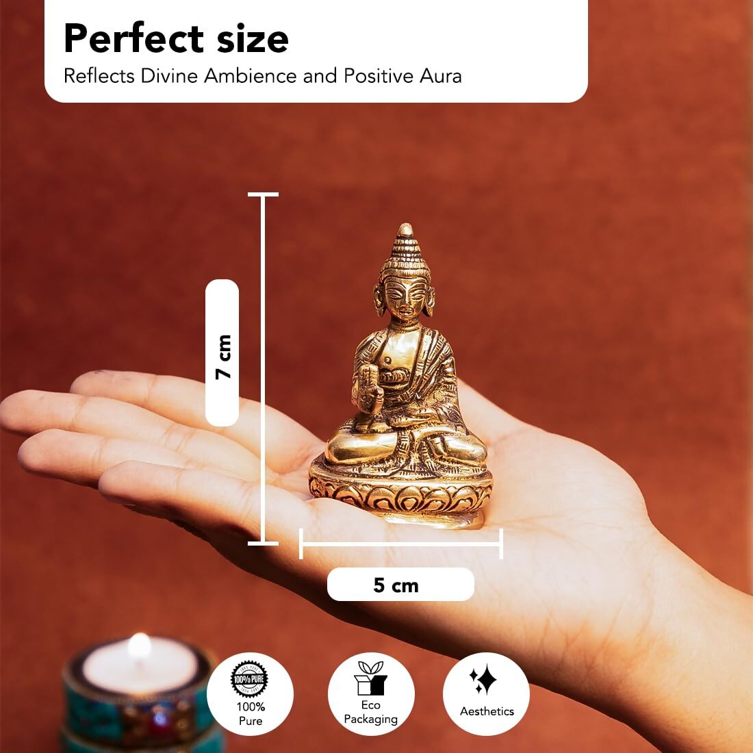 Ekhasa Pure Brass Gautam Buddha Statue - Swadesiicart