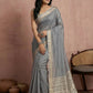 Shree Shyam Fashion Gray Cotton Saree