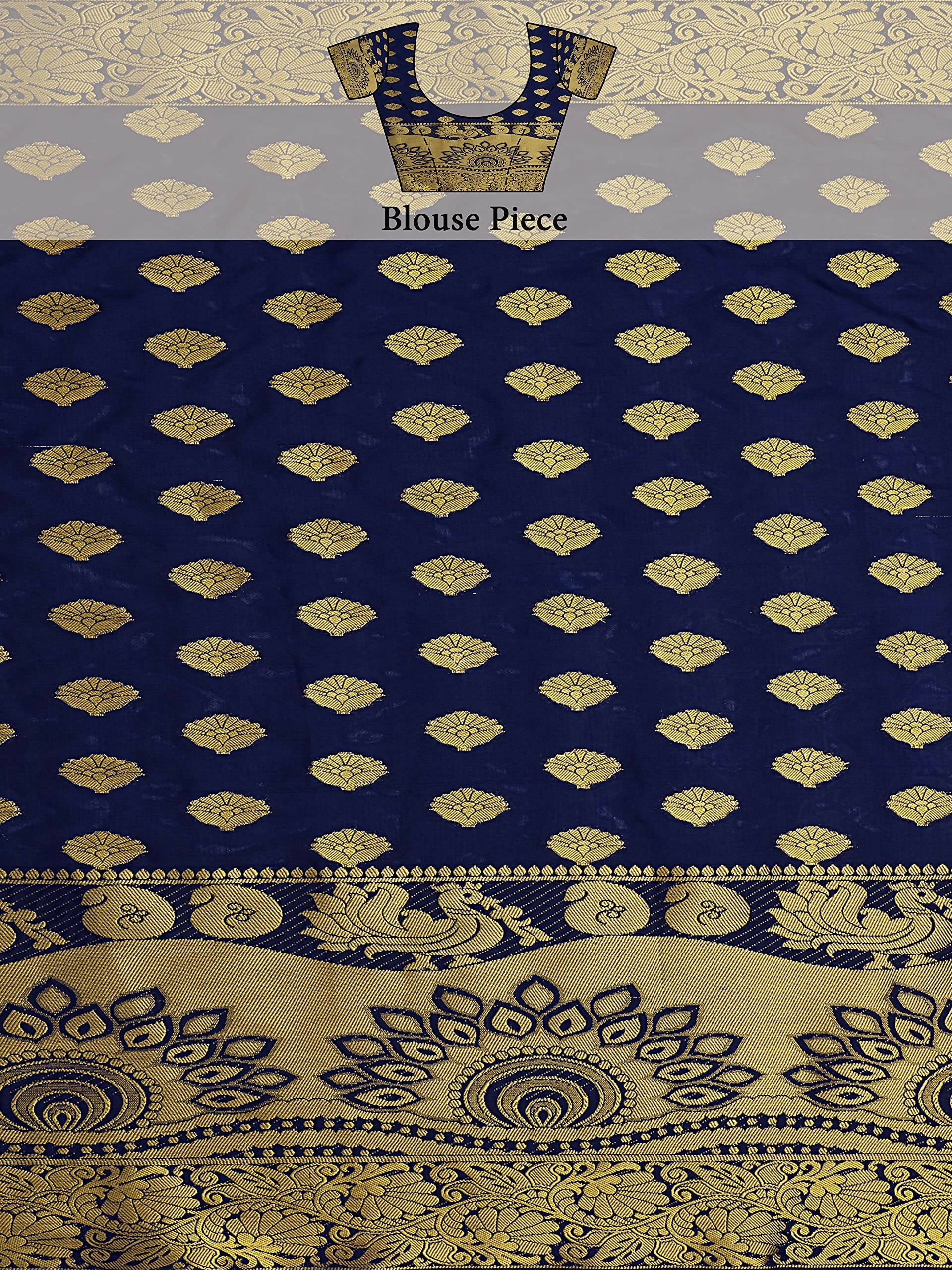 Mimosa Women's Banarasi Art Silk Multicolor Saree | Swadesiicart