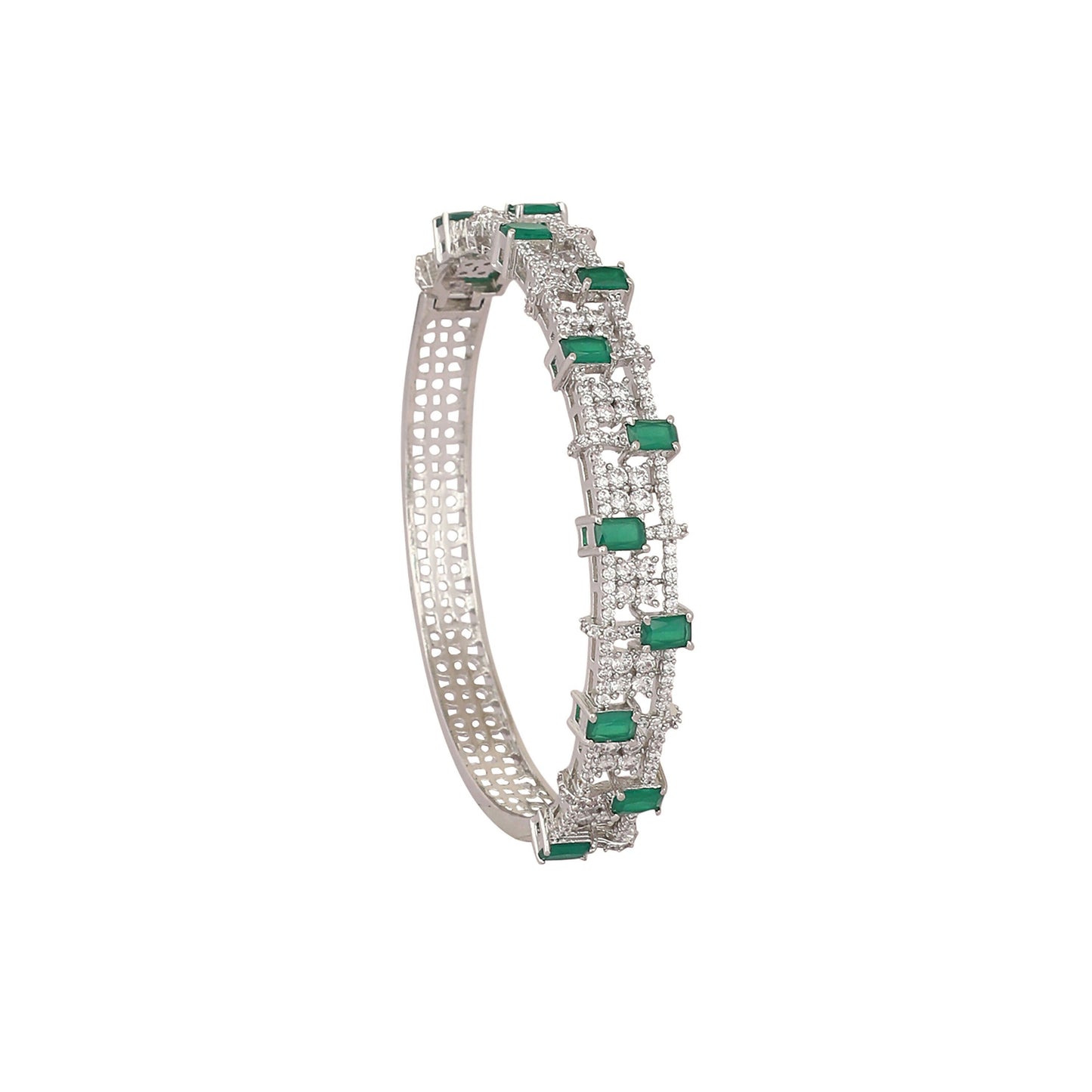 Nuyug Emerald Luxe Anti Tarnish Bangle | Swadesiicart