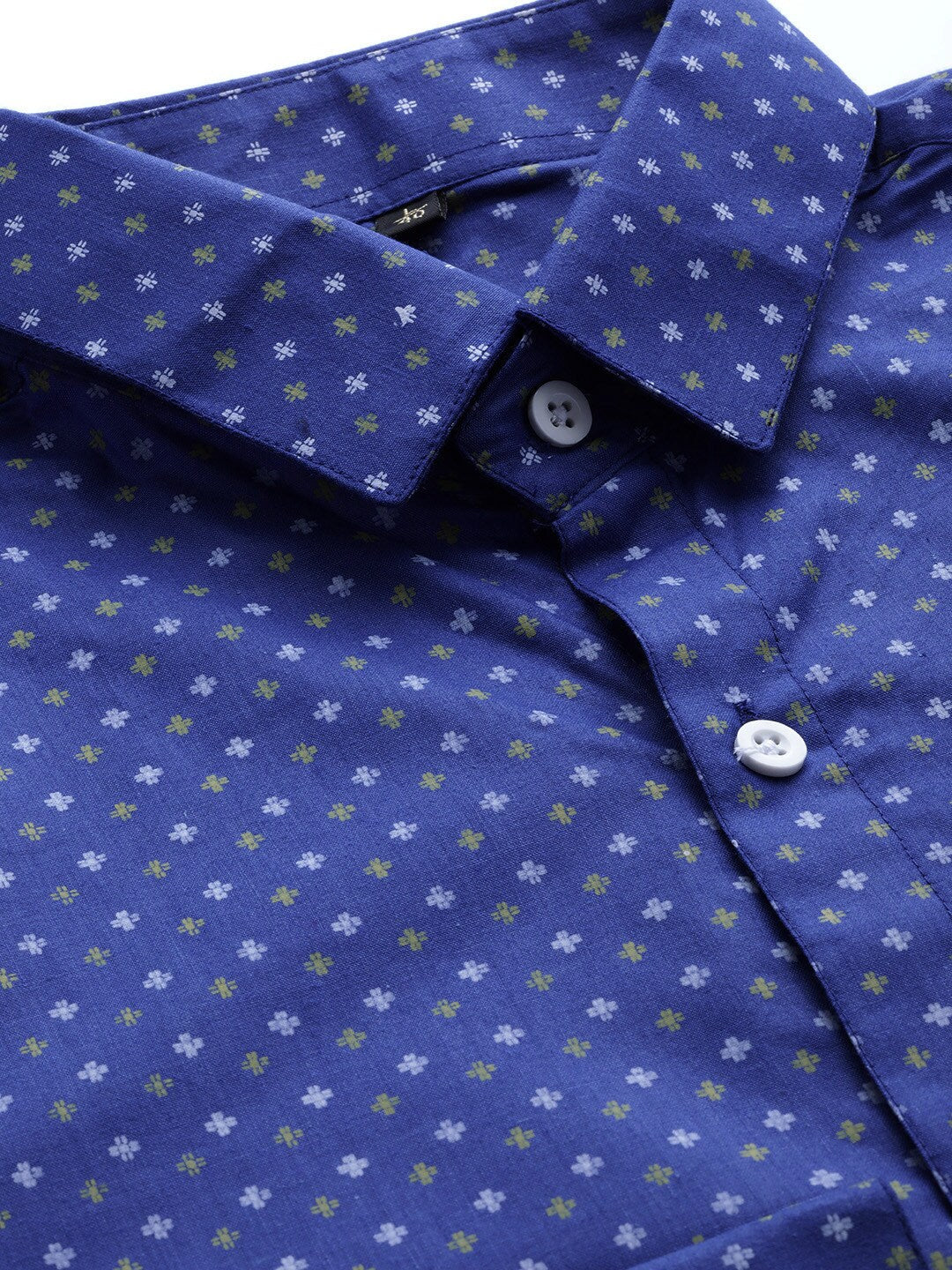Jainish Blue Men's Cotton Printed Formal Shirts ( SF 716Blue ) | Swadesiicart