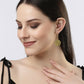 NVR Women Gold-Polished Fish Hook Circle Drop Earrings - NR Retail-NVR