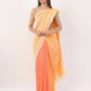 Exclusive Collection Beautiful Khadi Cotton Cream Light Orange Light Yellow Handloom Saree - Swadesiicart