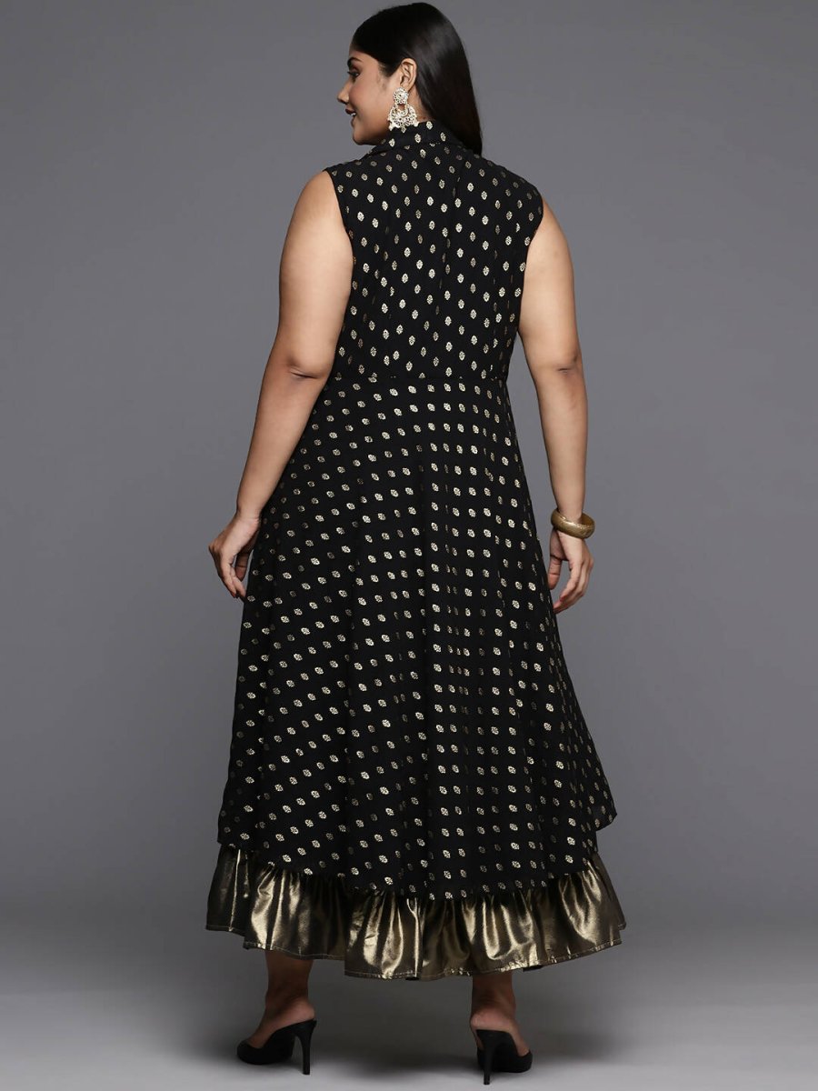 Ahalyaa Women's Traditional wear Ethnic Dress - Black | Swadesiicart